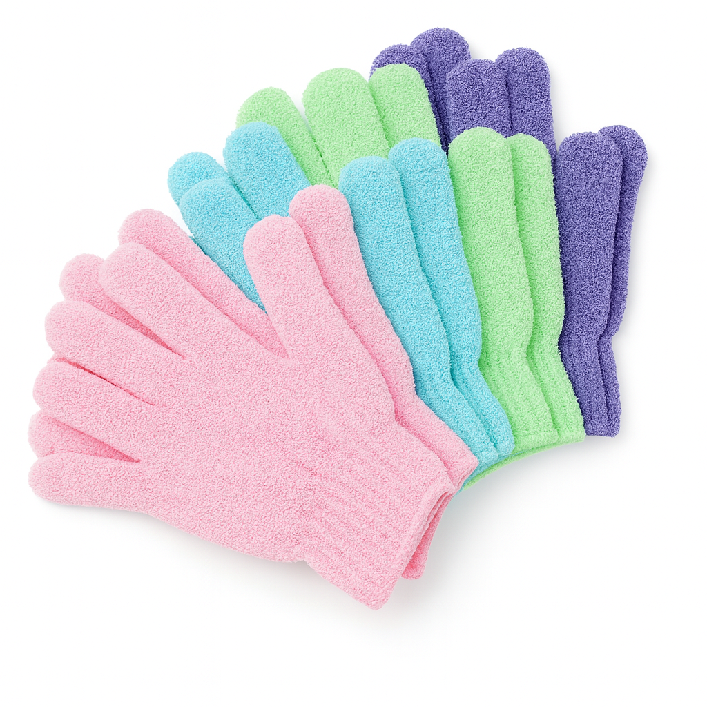 Exfoliating gloves